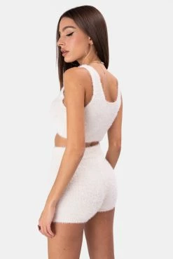 Adika Sands Fuzzy Knit Crop Top OUTLET