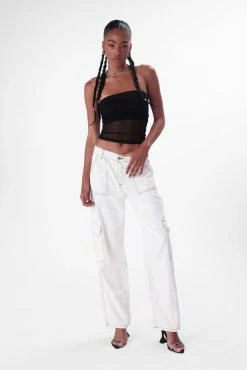 Cheap ❤️ Adika Scouter Mesh Detail Tube Top ✨ 8 Adika Scouter Mesh Detail Tube Top