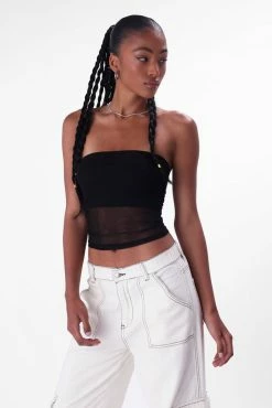 Cheap ❤️ Adika Scouter Mesh Detail Tube Top ✨ 9 Adika Scouter Mesh Detail Tube Top