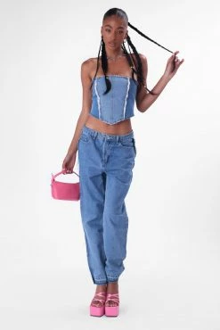 Adika Splendour Strapless Denim Top