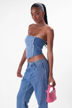 Adika Splendour Strapless Denim Top