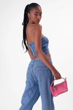 Adika Splendour Strapless Denim Top