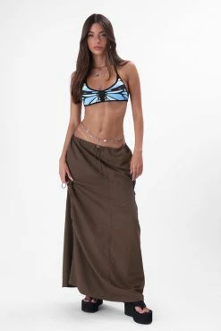 Adika Wing-It Backless Halter Crop Top