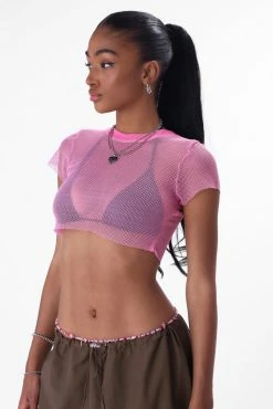 Adika Lavigne Cropped Mesh Tee