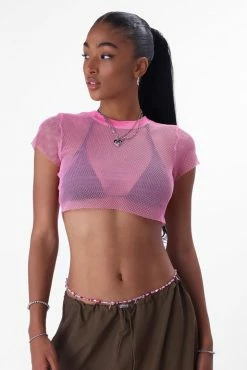 Adika Lavigne Cropped Mesh Tee