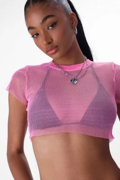 Adika Lavigne Cropped Mesh Tee