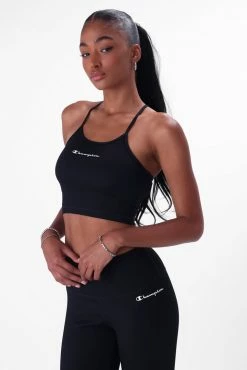 Adika Brands Champion // Script Logo Ribbed Crop Top