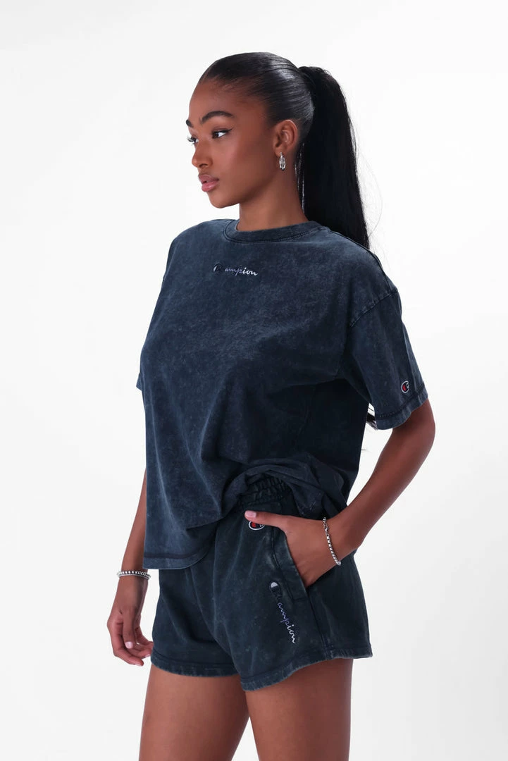 Flash Sale 🛒 Adika Champion // Logo Embroidery Oversized Wash Tee 🎁 2 Adika Champion // Logo Embroidery Oversized Wash Tee