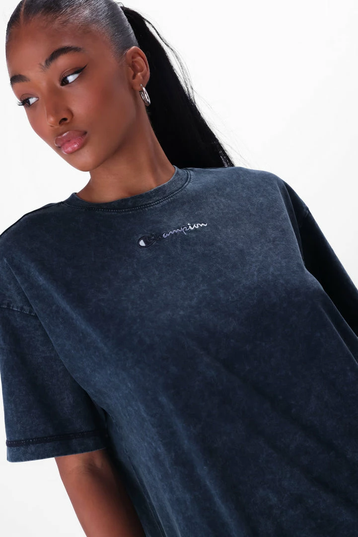 Flash Sale 🛒 Adika Champion // Logo Embroidery Oversized Wash Tee 🎁 1 Adika Champion // Logo Embroidery Oversized Wash Tee