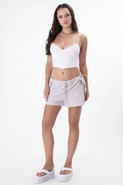 Adika Clothing Elite Handkerchief-Hem Crop Top