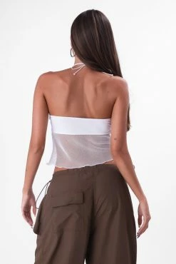 Wholesale 🔥 Adika Freckles Mesh Panel Halter Top ✔️ 10 Adika Freckles Mesh Panel Halter Top