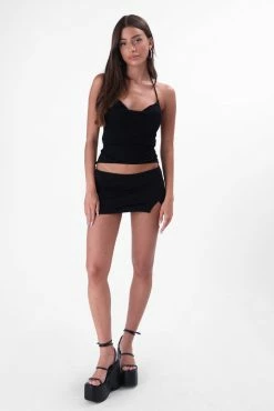 Adika Scenario Cowl Neck Halter Top