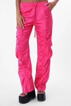 Adika Clothing Crypto Ruched Satin Finish Pants