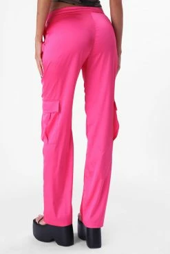 Adika Clothing Crypto Ruched Satin Finish Pants