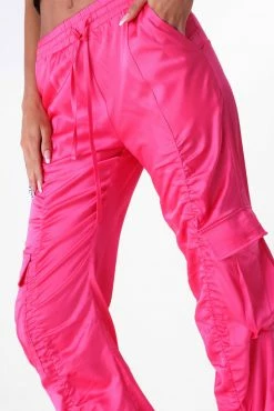 Adika Clothing Crypto Ruched Satin Finish Pants