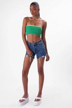 Adika Subsonic Fringed Denim Shorts