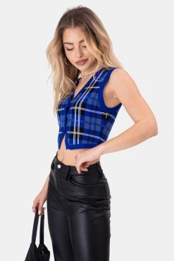 Adika Kent Plaid Knit Vest