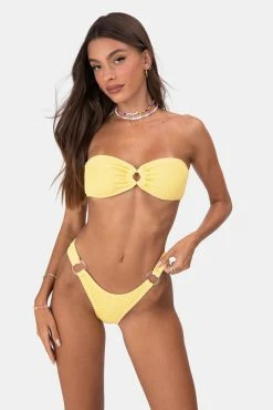 Adika OUTLET Shirred Strapless Bandeau Bikini Top