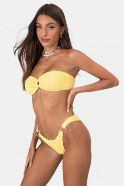 Adika OUTLET Shirred Strapless Bandeau Bikini Top