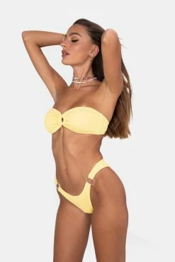 Adika OUTLET Shirred Strapless Bandeau Bikini Top