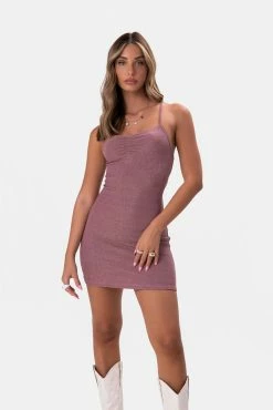 Adika Gatsby Back-Tie Glitter Mini Dress Clothing