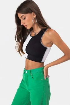 Adika Summers Color-Block Crop Top OUTLET