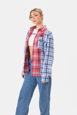 Discount 🎁 Adika OUTLET Lamar Color-Block Plaid 👕 Shirt 🤩 7 Adika OUTLET Lamar Color-Block Plaid Shirt