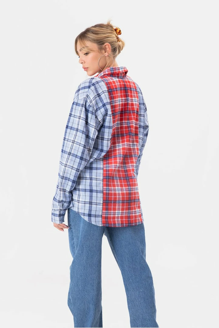 Discount 🎁 Adika OUTLET Lamar Color-Block Plaid 👕 Shirt 🤩 4 Adika OUTLET Lamar Color-Block Plaid Shirt
