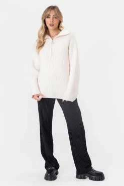Adika Mancini Front Zip Knit Sweater OUTLET