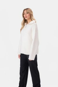 Adika Mancini Front Zip Knit Sweater OUTLET