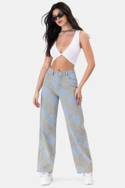 Adika Marigold Printed Jeans | WIDE OUTLET