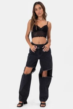 Adika Clothing Mandarin Mesh Crop Top