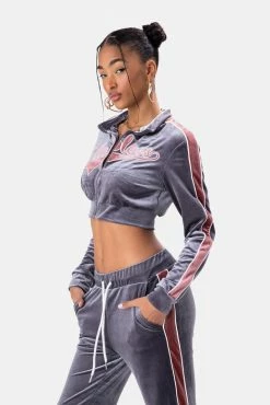 Adika OUTLET FLAWLESS Zip-Up Velvet Top