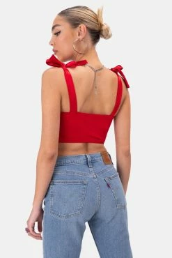 Adika Clayton Satin Finish Crop Top