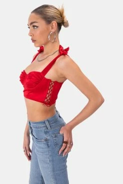Adika Clayton Satin Finish Crop Top