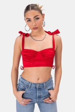 Adika Clayton Satin Finish Crop Top