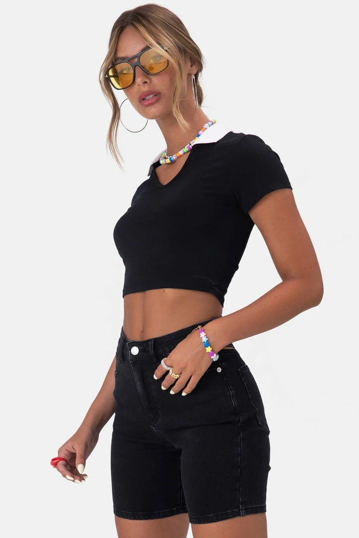 Best Sale 😍 Adika Clothing Jenkins Cropped Polo 👕 Shirt 😉 3 Adika Clothing Jenkins Cropped Polo Shirt