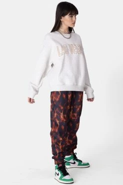 Adika Flames Nylon Sweatpants