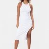 Adika Garcia Side-Slit Midi Dress Clothing