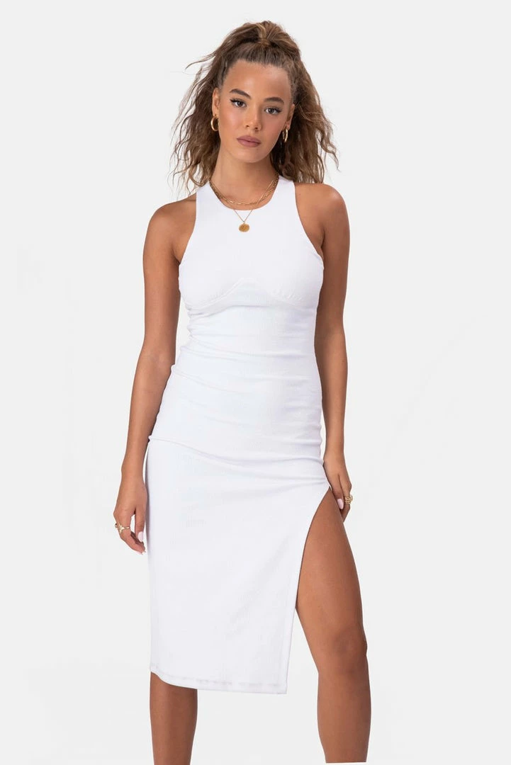 New ๐คฉ Adika Garcia Side-Slit Midi ๐ Dress Clothing ๐งจ 2 Adika Garcia Side-Slit Midi Dress Clothing