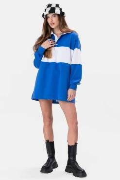 Adika Stenson Polo Collar Oversized Sweatshirt OUTLET