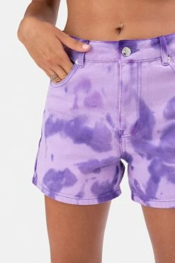 Adika Knowles Tie-Dye Denim Shorts