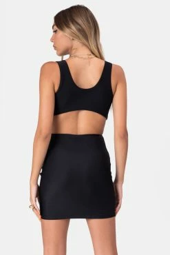 Adika Reigns Tie-Front Mini Dress Clothing