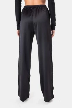 Adika Loreto Wide Satin-Finish Pants Clothing