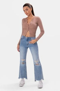 Adika Rocket Snap-Button Ribbed Top Clothing