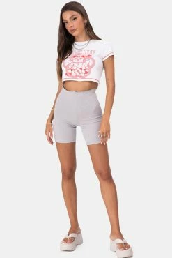 Adika Chad Wavy-Waistband Ribbed Shorts OUTLET