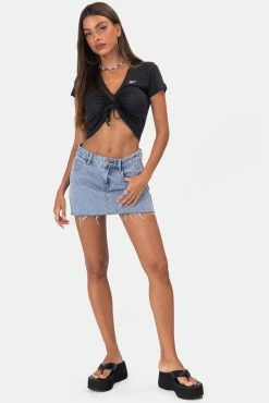 Adika REEBOK // MYT Ruched Crop Top Tops