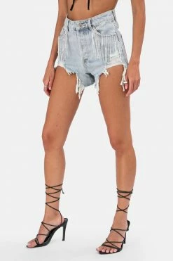 Adika Best Sellers Rhinestone Denim Shorts