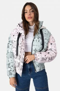 Adika Nai Paisley Hooded Puffer Jacket OUTLET