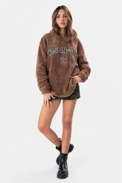 Adika WASHINGTON Faux Fur Oversized Hoodie Clothing